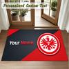 Crystal Velvet Square Rug Custom NameEintracht Frankfurt Pattern Non Slip Home Floor Decor Rug