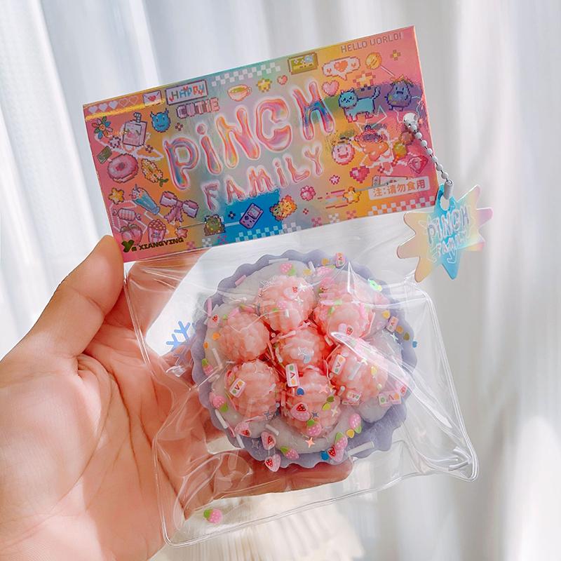Cake Food Stress Relief Squeeze Party Kids Fidgeting Girl Baby Soft Super Shapeable Pinch Toy Party Favors Christmas Halloween