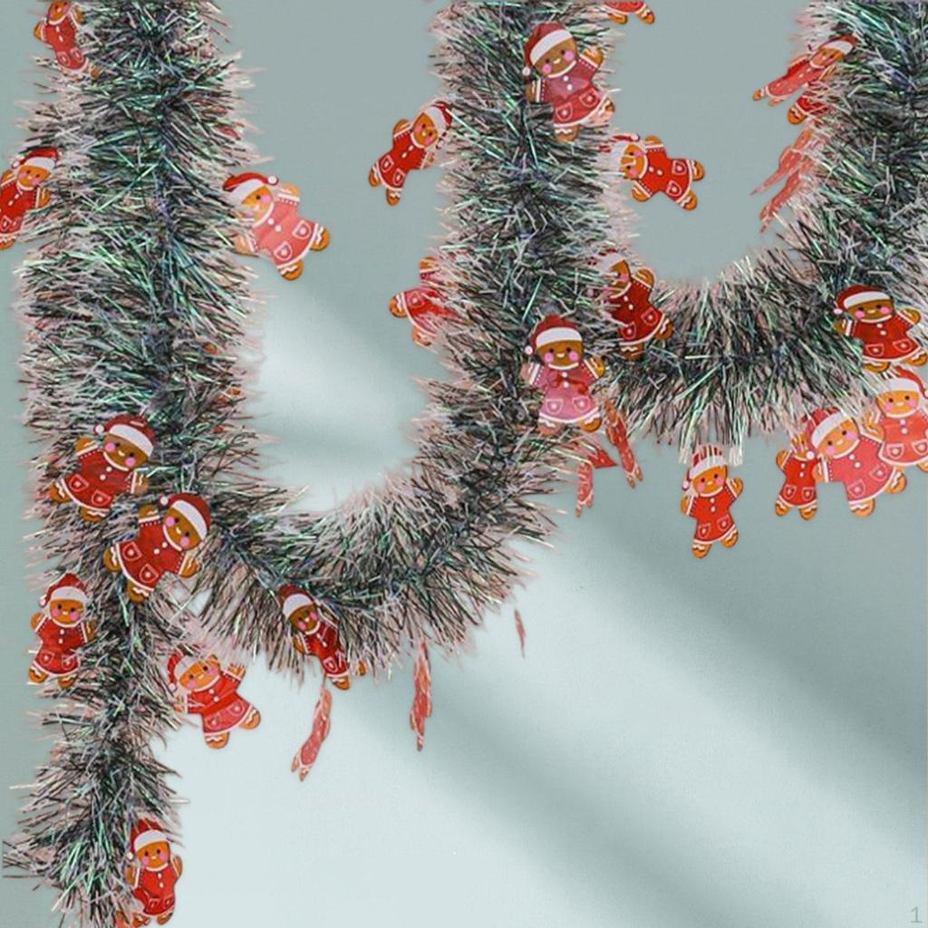 5,9 stopy trblietavá girlanda na sviatočnú výzdobu a zábradlie