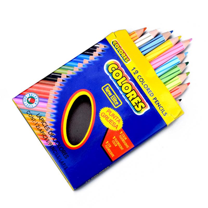 12 Colors/box Mini Colored Pencils Pre-sharpened for Drawing Art Students School Stationery