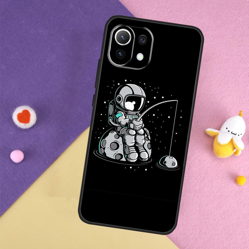 Aesthetic Space Moon Astronaut Case For Xiaomi 15 13 14 Ultra 14T 11T 12T 13T Pro POCO X7 Pro X3 X5 X6 F5 F6 M6 Pro Cover
