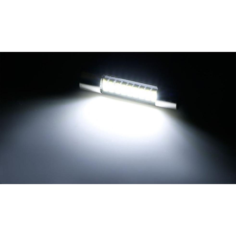 4-pc White 9-SMD 29mm 6641 LED Bulbs For Car Vanity Mirror Lights Sun Visor Lamp