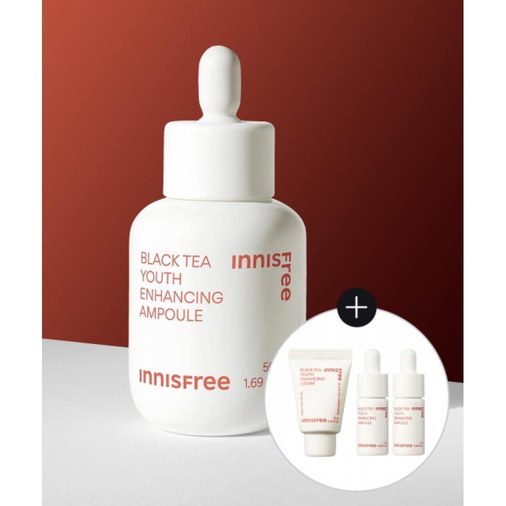 Innisfree [free Gift]  Large Volume  Black Tea Youth Enhancing Ampoule 50ml FREE