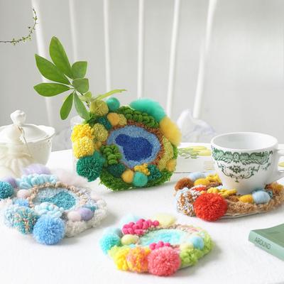 Ricamo Poke Quattro Stagioni Tappetino di Muschio Sottobicchiere Ornamento Casa Calda Pacchetto Materiali Fai da Te Fatto a Mano