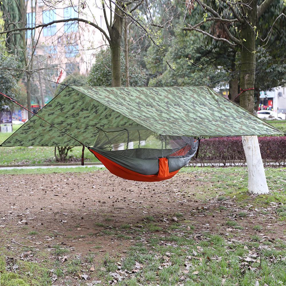 Myggnett hengekøye kalesjesett, antimygghengekøye, vanntett solskjerming campinghengekøye med myggnett