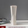 Nordic Minimalist White Ceramic Vase for Hydroponic and Dried Flower Arrangements in Modern Living or Dining Spaces
