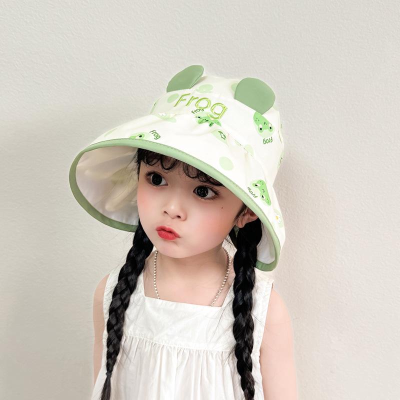 Children's hat new sun hat summer sun hat cartoon letter foldable boys and girls outdoor