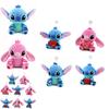 Entzückendes und weiches Stitch Plüschtier für Paare im kreativen Geschenkdesign in Blau- und Rosatönen