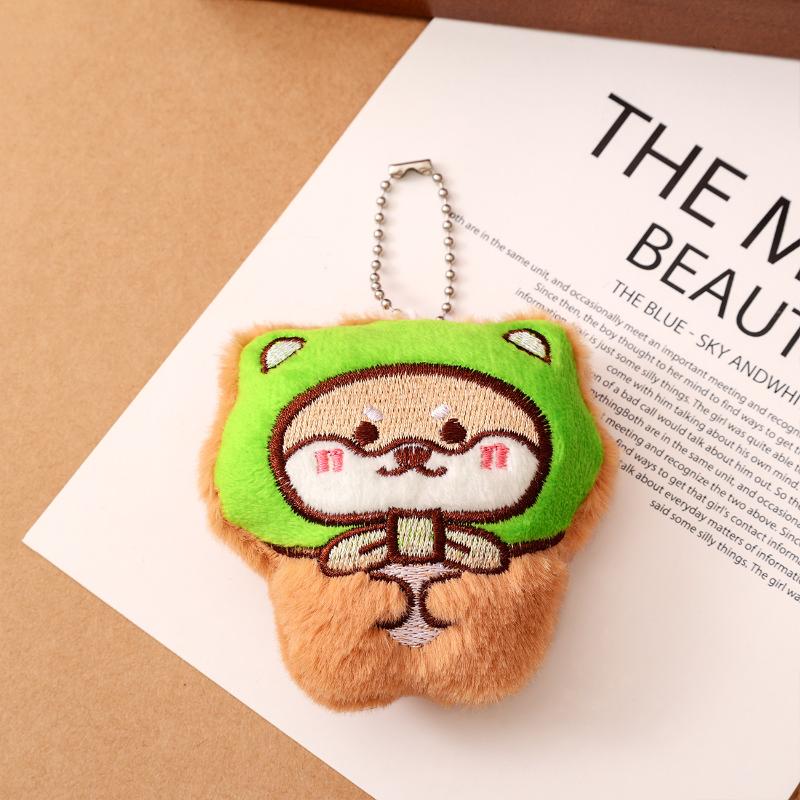 

Adorable Animation Design Plush Kitten Key Ring Innovative Trendy Squeak Cat Pendant Bagpack Decoration Pendant Accessories Present
