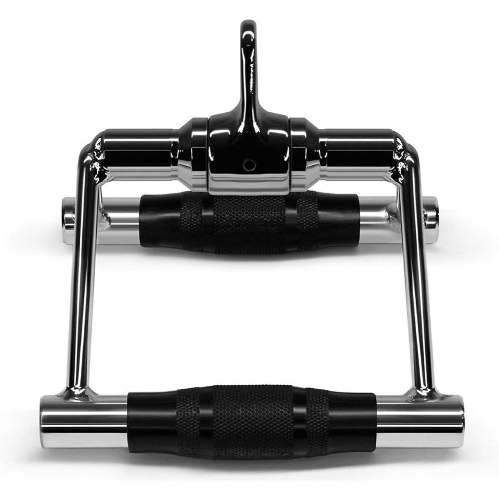 Triceps V-bar pushdown, with 360° rotation, V-shaped handle can rotate, rubber handle and 2 free quick clips