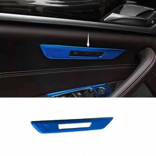 For BMW 5 Series G30 Titanium Blue 2018-22 Cover Trim Seat Memory Switch Button