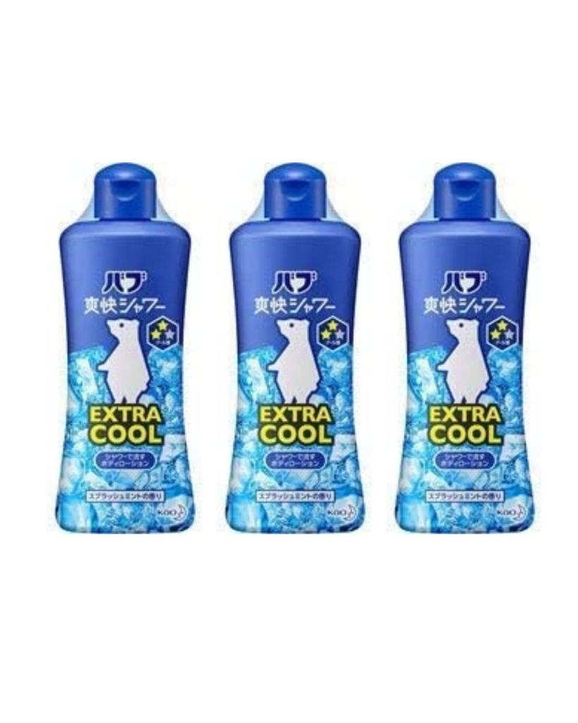 Bab Douche Rafraîchissant Extra Cool Splash Parfum Menthe 250ml x 3 pièces [Kao]