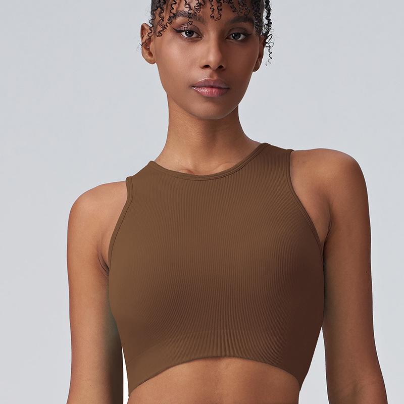 

Walton Strappy Cross-Back Sports Bra with Chest Pad - Stylish, High-Impact, Backless Yoga Vest Small