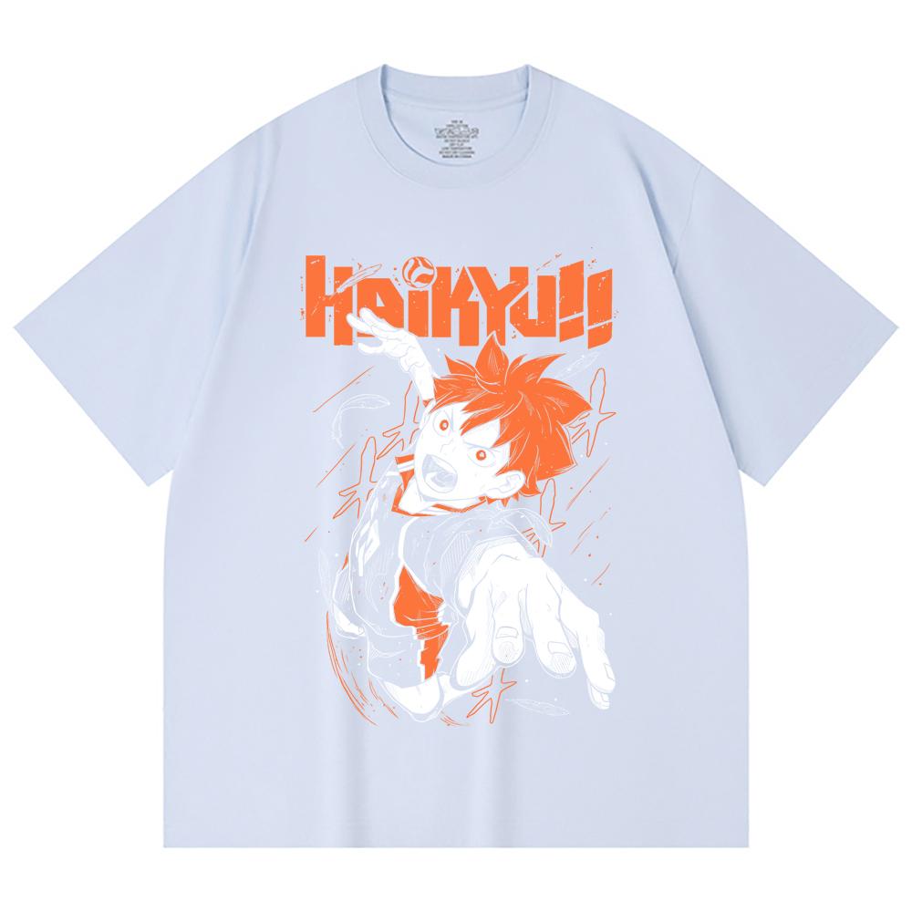 230 Gsm 100% Cotton Haikyu V1 Hinata Print Unisex Heavy Cotton T Shirt