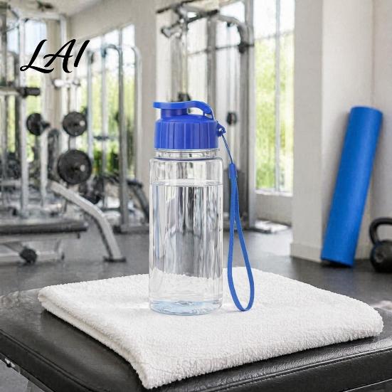 Outdoor Camping Water Bottle Sports Bottle with Flip Lid And Lanyard Portable Leak-proof PET Everyday Hydration Cup Lightweight Fitness Jug,