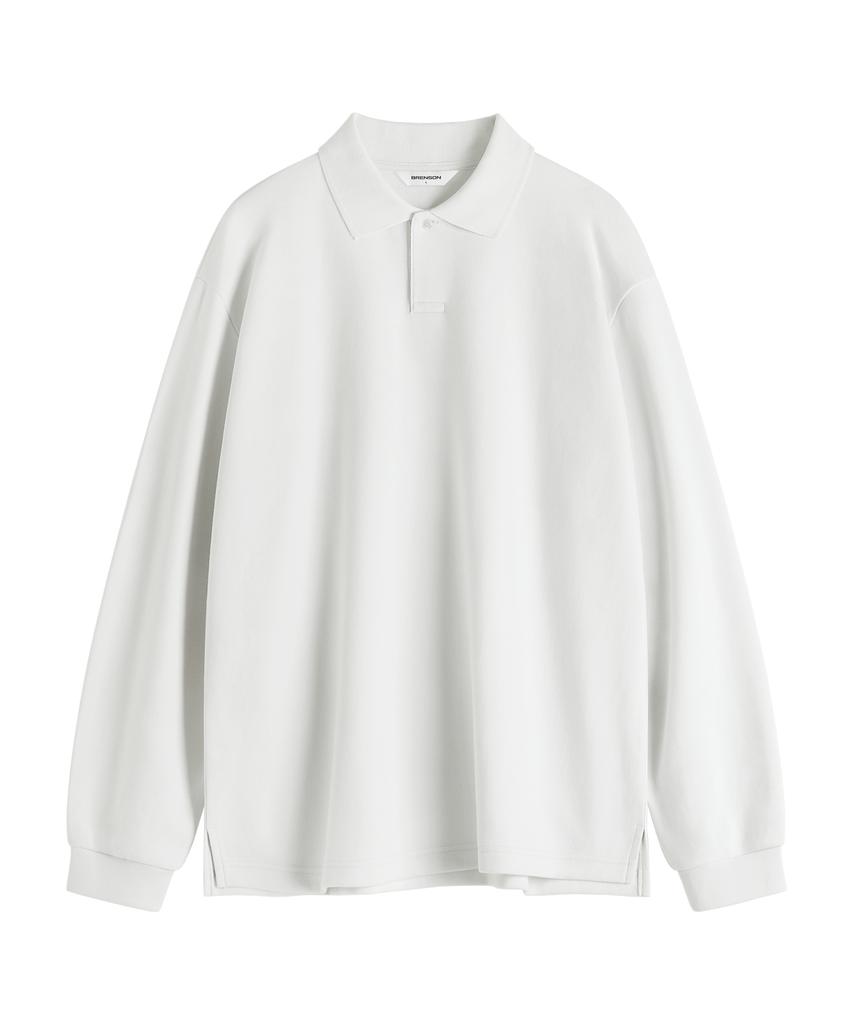BRENSON Relaxed Double Cotton Collared Long Sleeve Tee ( 8 Colors )
