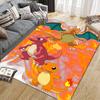 Charmander Pokemon2 Square Area Rug, Non-Slip Floor Mat for Living Room, Perfect Gift for Pokemon Fans