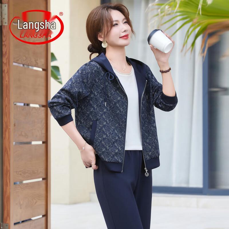 LangSha Women s Casual Hooded Sport Suit 3XL