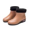 Women's Waterproof Warm Velvet Rain Boots - Stylish, Non-Slip, Wear-Resistant Rubber Shoes