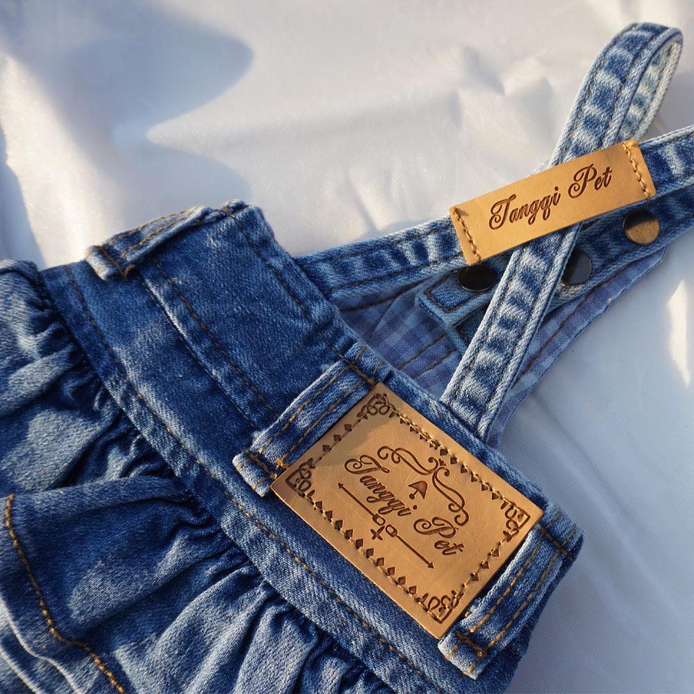 Japansk Mode Husdjurs Overaller: Klassisk jeanskjol för katter och hundar