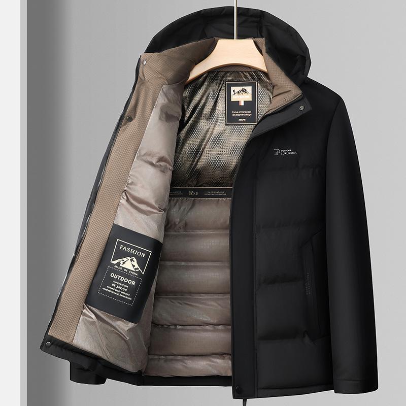 Men's Winter Warm Quilted Hooded Jackets Casual Windproof Padded Coat Thicken Parka Jacket for Men Full Zip Windbreaker Insulated Jackets with Hood