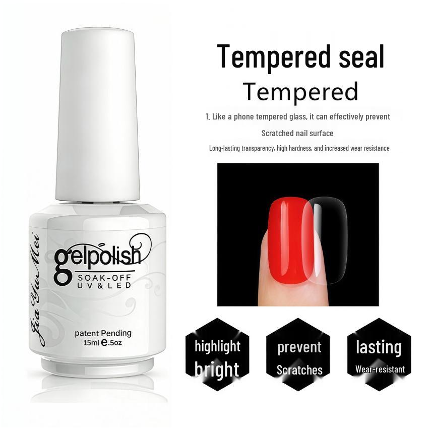 Nail Art Gel Set: Removable Base, Strengthening Gel, Matte Top Coat, No-Wipe Adhesive Gel Polish
