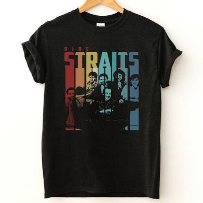 Camiseta Retro Vintage Banda Dire Straits, Camiseta Dire Straits S-3XL Unisex