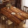 Beautiful Wood Rectangular Tablecloths Washable Wedding Party Kitchen Dining Living Room Birthday Decoration Table