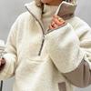 Sudaderas Sudaderas Y2k Plush Loose Stand Collar Pullover Sweatshirt Women Women's Winter Sheepskin Coat