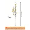 1pcs Artificial Flowers White Plum Blossom Fake Wintersweet Long Stem Plastic Flowers Home Hotel Office Wedding Party Garden Decor