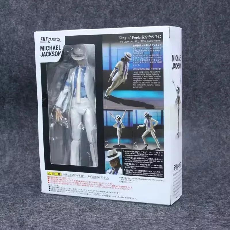 Hot SHF Michael Jackson Action Figure Smooth Criminal Moonwalk PVC MovableMichael Jackson Collection Model Ornament Toys Gifts