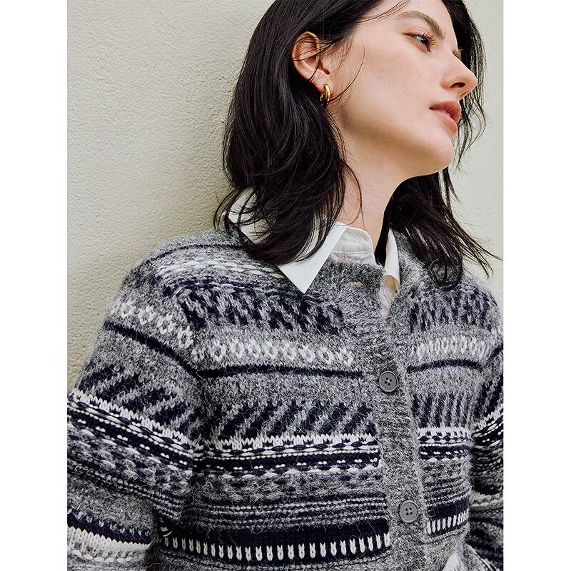 Women's Fair Isle Jacquard Knitted Cardigan