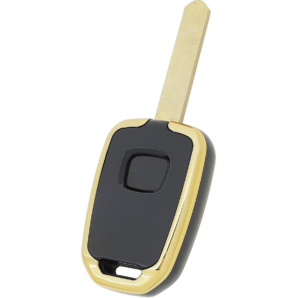 360 Degree Soft TPU Protector Key Fob Cover Case fit for Honda 2016-2017 Accord 2016- Civic 2014-2015 CR-V Keyless Entry Key Fob (Black)