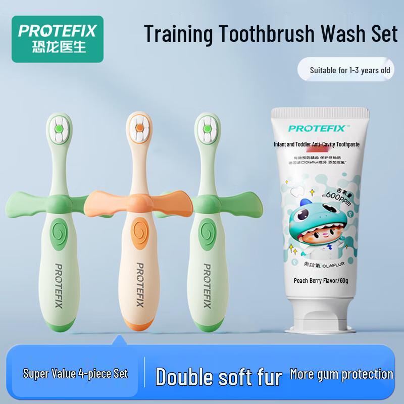 

PROTEFIX Dinosaur Doctor Infant Oral Care 4-Piece Set
