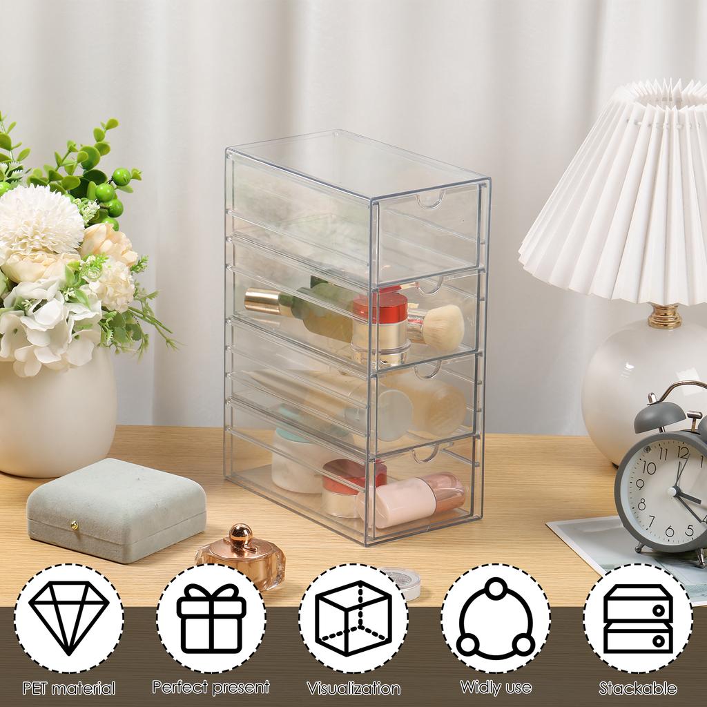 Organizador de Bolsitas de Té Cajón Apilable Transparente Almacenamiento de Cosméticos Joyas Soporte Caja para Cápsulas de Café Gran Capacidad Cajón Almacenamiento Bolsitas de Té