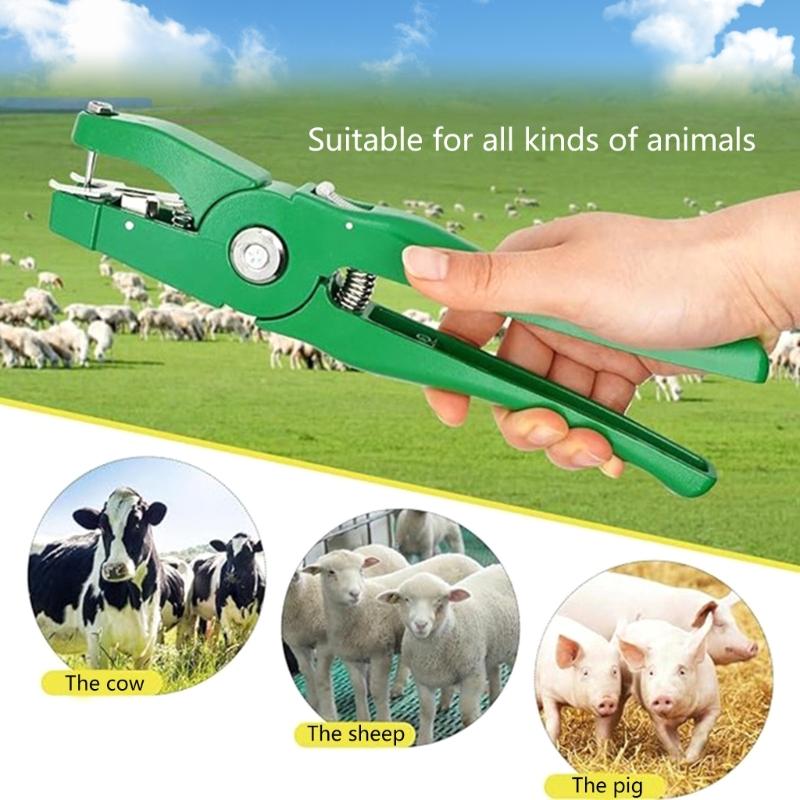 Ear Mark Pliers Durability Alloy Livestock Ear Mark Applicator Animal Ear Piers for Cattle Pigs Sheep Goats and Horses