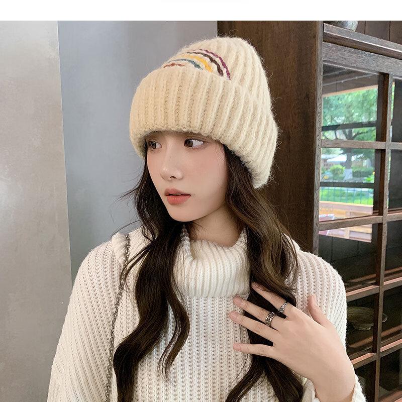 Women's Autumn/Winter Color-Block Twist Knit Beanie