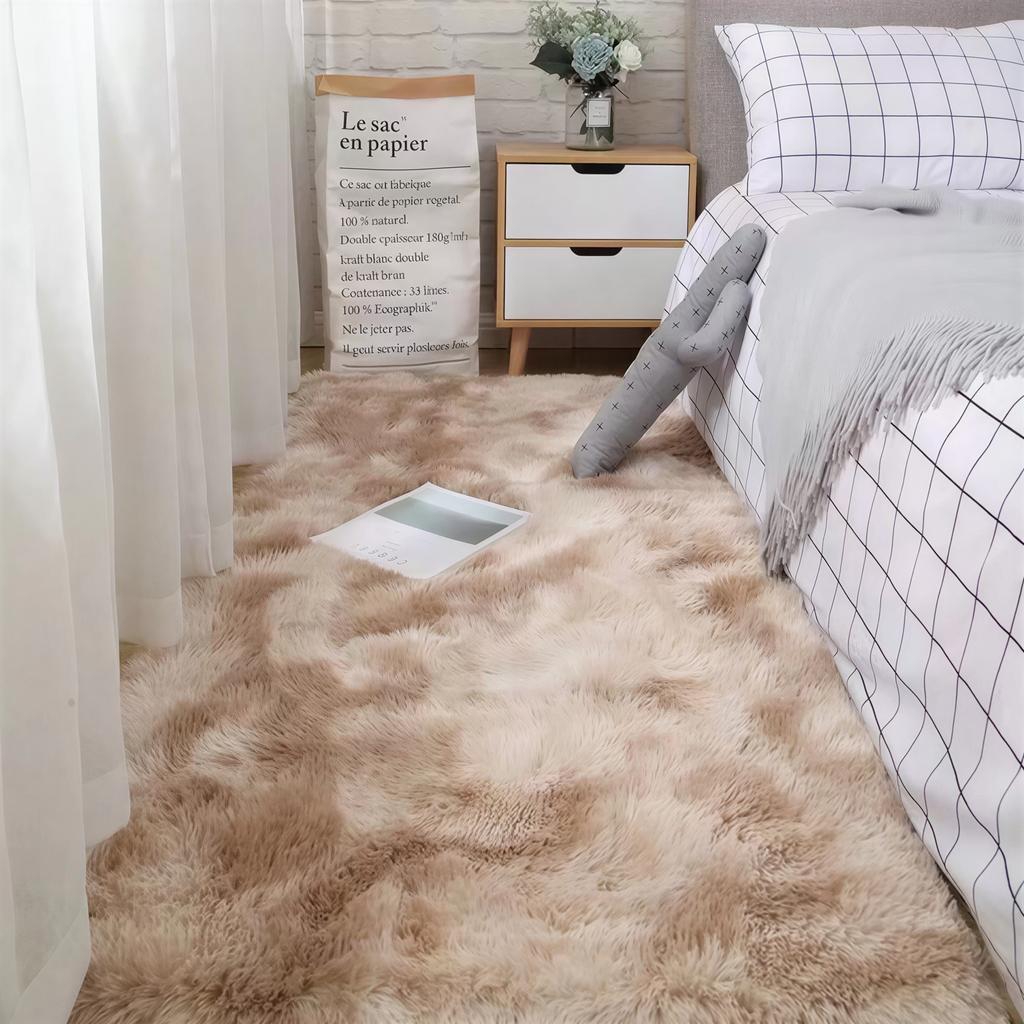 Tie Dye Shaggy Vloerkleed Zacht Pluizig Antislip Slaapkamer Tapijt Pluche Nachtkastje Mat voor Woonkamer Decor 50X150CM(1.6X4.9FT