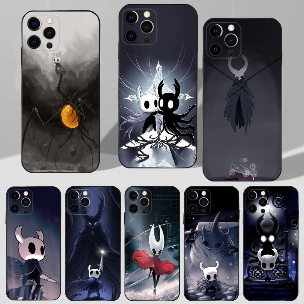 Game H-Hollow K-Knight Phone Case For iPhone 16,15,14,13,12,11 Plus,Pro Max,XS,X,XR,SE,Mini,8,7 Soft Silicone Black Cover