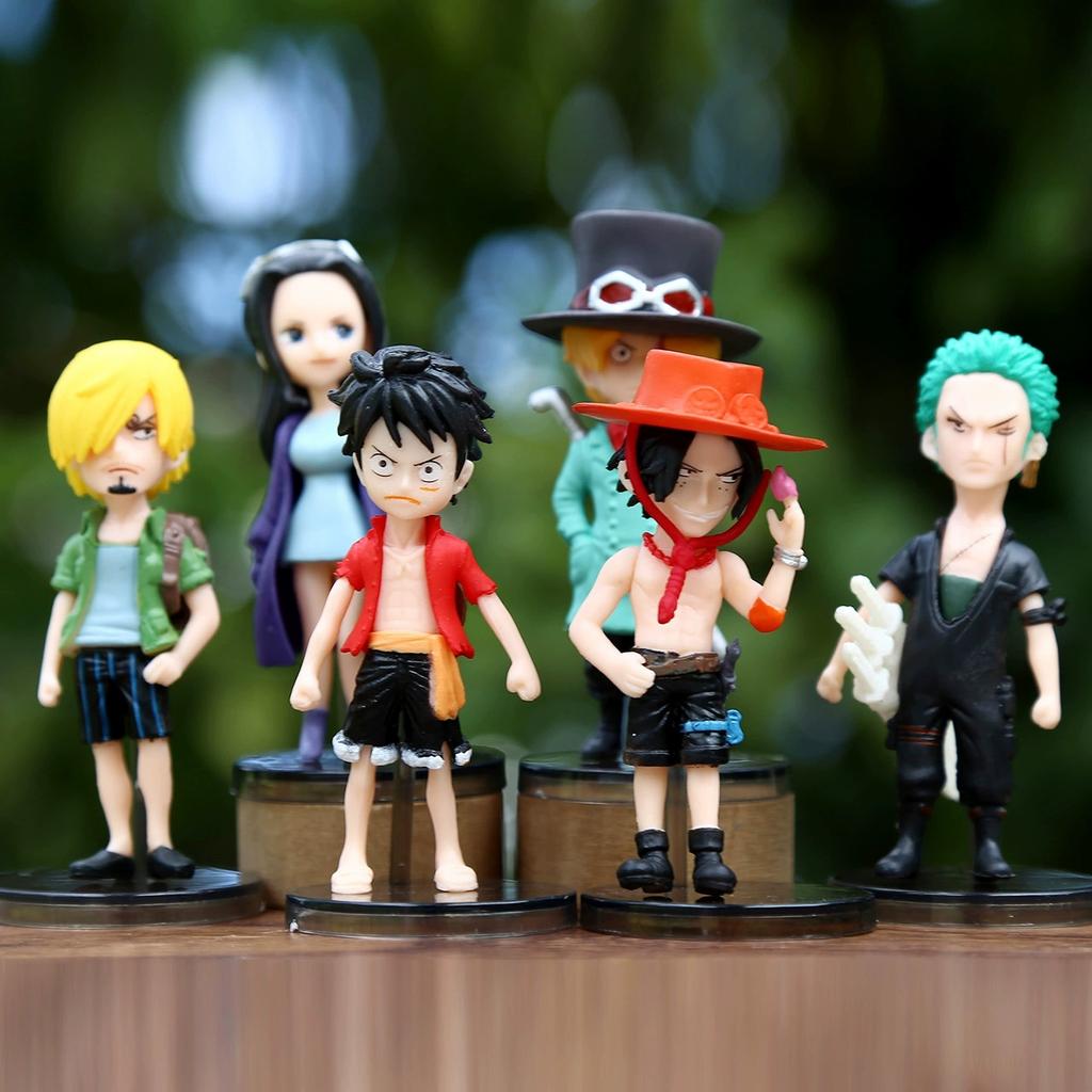 6pcs/set Anime One Piece Action Figure Luffy New Collectible Model Decorations Doll Children Toys For Christmas Gift PVC Poseable Articulated Scale 2
