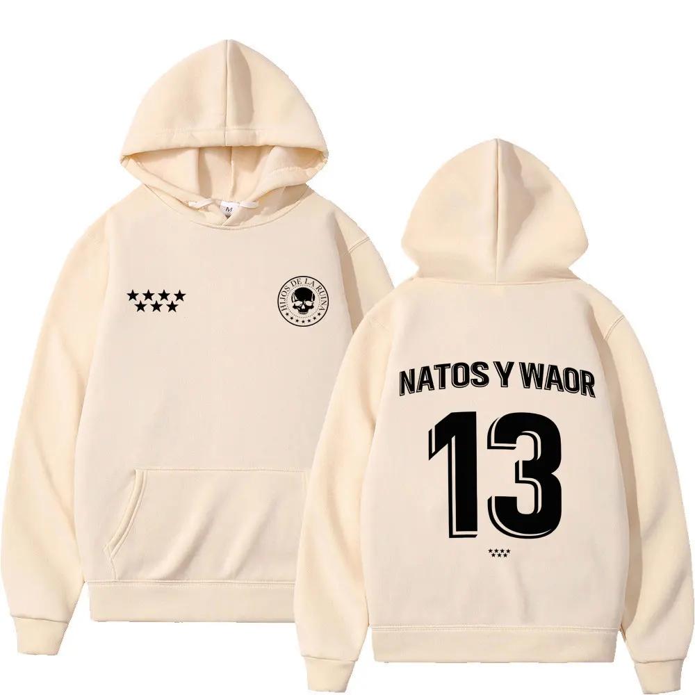 Raper NATOS WAOR 13 Bluzy Mężczyźni Kobiety Moda Hip-hop Pulower Jesień Zima Luźny Codzienny Gotycki Punk Dres Streetwear