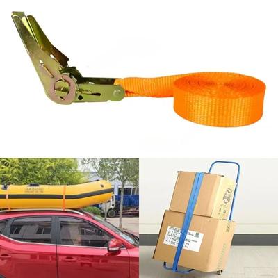 3m Cargo Strap Ratchet Tensioner Freight Car Fixed Tightener Tighten Rope For Luggage Goods Transportation Outdoor Camping