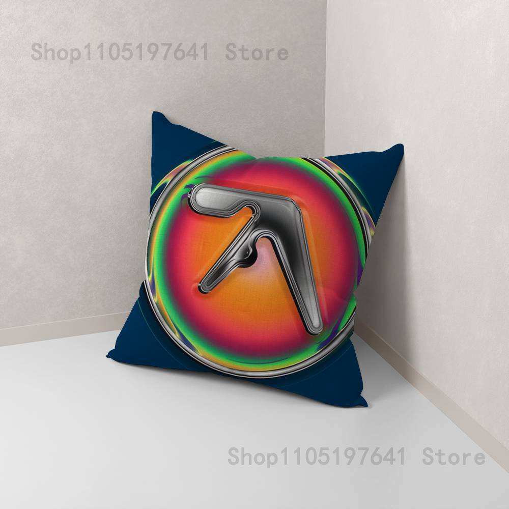 Logo Art A-Aphex T-TwinS Anime Celebrity Merchandise All-Match Printed Pillow Case Sofa Car Office Room Decoration Protector