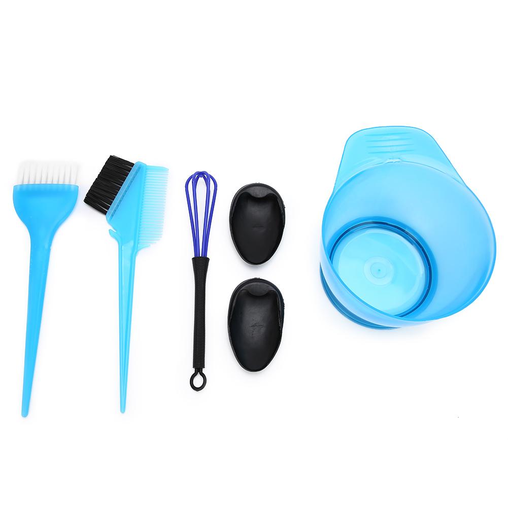 Hair Coloring Brush Hair Tint Salon Mixing Bowl Anti‑Slip Hair Dyeing Styling Tool(Blue )