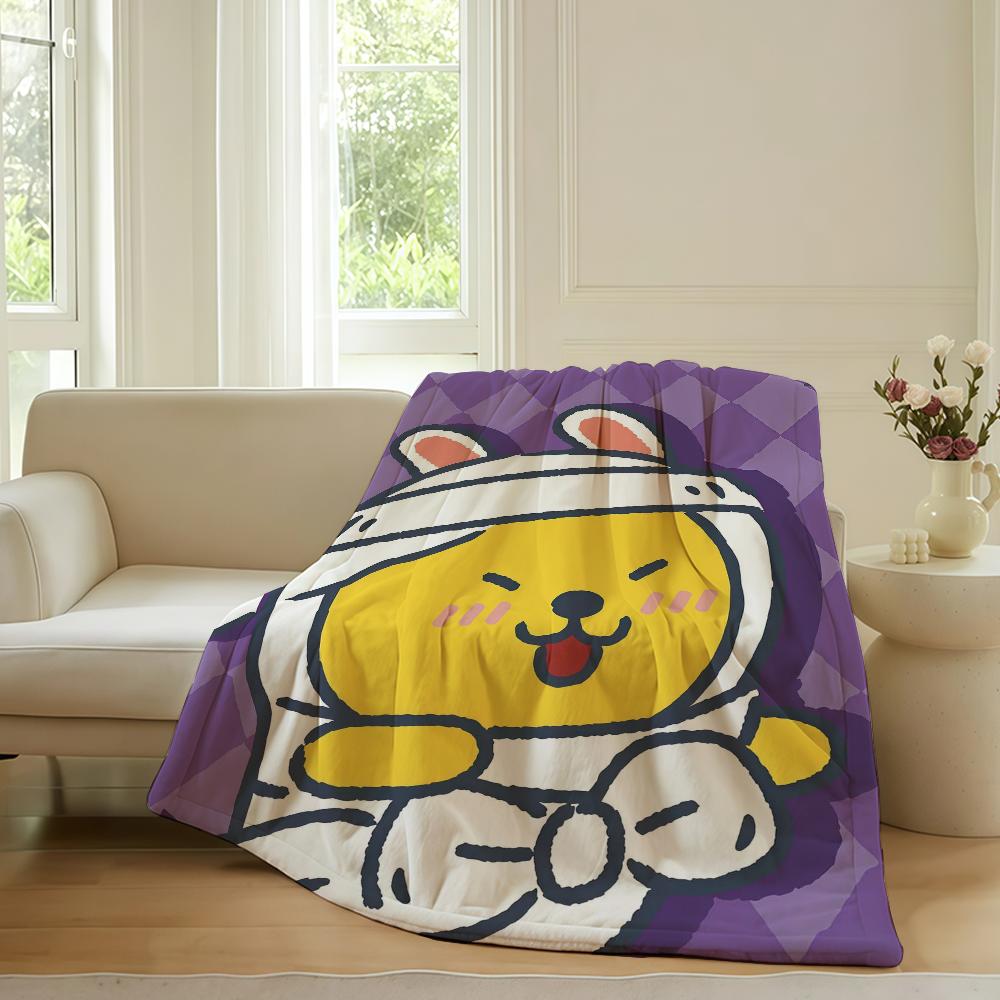 Cartoon cute K Ka K kaos F Friends Blanket For Sofa Office Bed Plane Travel Sleep Read Relax Camping Soft And Warm