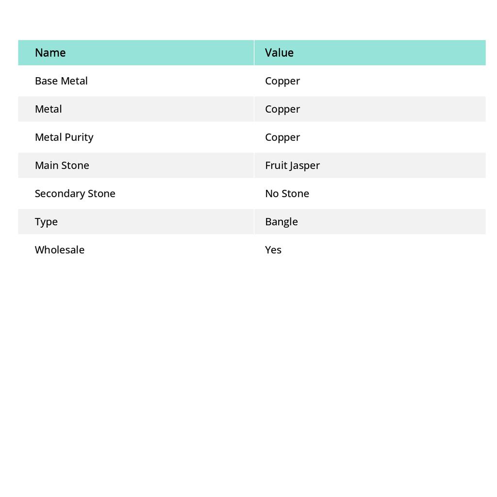 Piatră prețioasă Jasp de Fructe Natural, Manșetă Bratara Reglabilă, Înfășurată cu Sârmă de Cupru c3c33