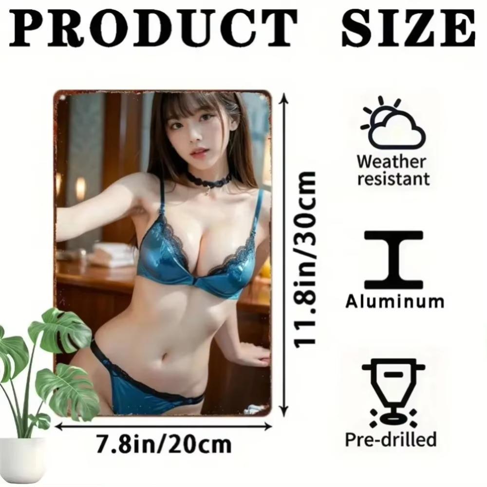 Vintage Anime Metal Tin Sign Retro Wall Decor Man Cave Garage