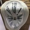 Melting Clock Table Twisting Clock Creative Vintage Melting Table Clock Roman Number Deformation Clock Exquisite for Table Decor
