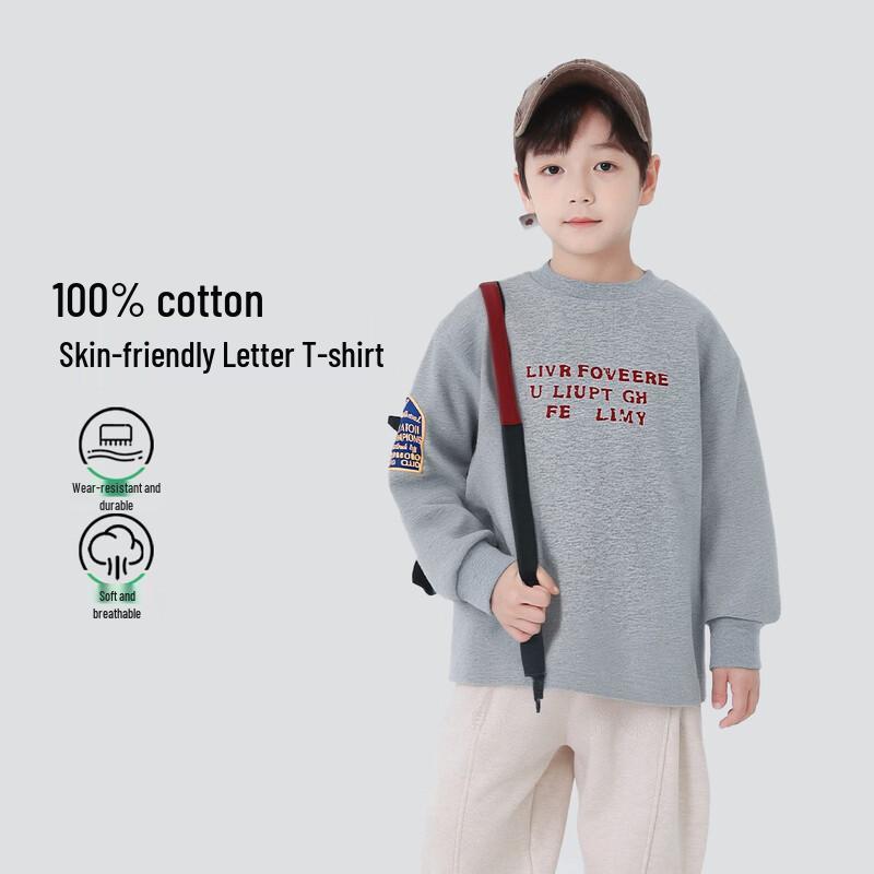 Kids' Pure Cotton Long Sleeve T-Shirt