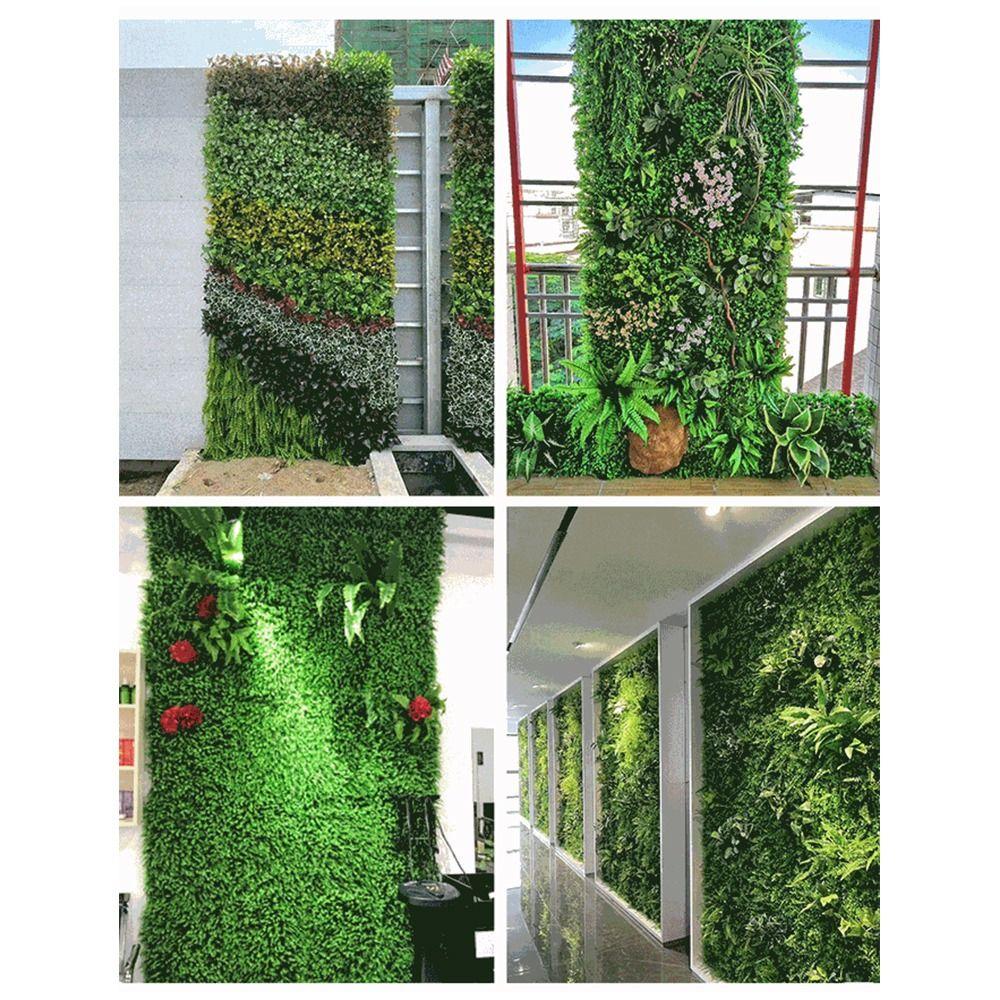25*25cm Simulation Turf Sheet Green Fake Green Grass Mat Garden Grass Wall Home Decoration